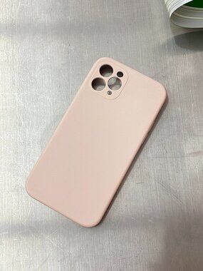 Blush Pink Silicone Microfiber Lined Case